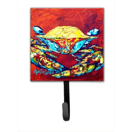 Carolines Treasures 4.25 W x 7 H in. Crab Wrinkles Leash Or Key Holder MW1081SH4